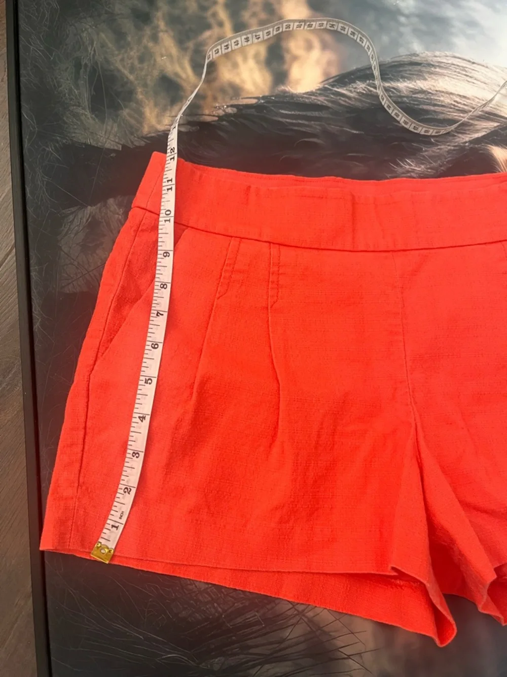 J. Crew Coral-Red High Waist Tailored Shorts - Picture 3 of 8